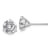 Rhodium Over 14K White Gold 3ct. 7.5mm Round J-K Color Moissanite Earrings