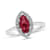 1.37ctw Ruby and Diamond Ring in 14k White Gold