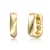 Geometric Rectangle Mini Hoop Earrings In 14K Gold Over Brass