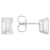 Lab-Grown Diamond Emerald-Cut Stud Earrings In 14K White Gold 3.00ctw