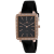 Oceanaut Women's Adorn Black Dial, Rose Bezel, Black Rubber Strap Watch