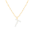 Letter T Initial Cultured Freshwater Pearl 18K Gold Over Sterling Silver
Pendant With  18" Chain