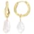 Freshwater Pearl Drop Earrings 10mm In 14K Gold Over Sterling Silver