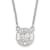 Rhodium Over Sterling Silver MLB LogoArt Boston Red Sox Pendant Necklace