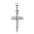 Rhodium Over 14K White Gold Polished Diamond Cross Pendant