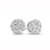 1.00cttw Diamond Cluster Earring Set in 14k White Gold