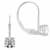 White Cubic Zirconia 14k White Gold Earrings With Velvet Gift Box 1.00ctw