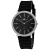 Oceanaut Women's Ripple Black Dial, White Bezel, Black Rubber Strap Watch
