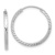 Rhodium Over 14k White Gold 13/16" Diamond-Cut Square Tube Endless
Hoop Earrings