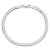 Rhodium Over Sterling Silver 4.5mm Curb Chain Bracelet