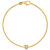 14K Yellow Gold Over Sterling Silver Lab Created White Sapphire Curb
Chain Bracelet .22ctw
