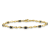 14k Yellow Gold and Rhodium Over 14k Yellow Gold Diamond and Oval
Sapphire Bracelet