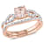 Morganite and Diamond 10K Rose Gold Ring 0.99ctw