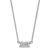 Rhodium Over Sterling Silver LogoArt Sigma Delta Tau Medium Pendant Necklace