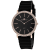 Oceanaut Women's Ripple Black Dial, Rose Bezel, Black Rubber Strap Watch