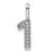 Rhodium Over 14k White Gold Diamond Number 1 Pendant