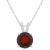 8mm Round Garnet With Diamond Accents Rhodium Over Sterling Silver
Pendant with Chain