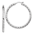 Rhodium Over 14k White Gold 1 3/4" Diamond-Cut Hoop Earrings