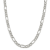 Sterling Silver 9.5mm Pavé Flat Figaro Chain
