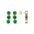 Green Cubic Zirconia 18k Yellow Gold Over Silver May Birthstone Earrings 7.49ctw