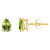 6x4mm Pear Shape Peridot 14k Yellow Gold Stud Earrings