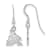 Rhodium Over Sterling Silver NHL Arizona Coyotes LogoArt Dangle Earrings