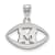 Rhodium Over Sterling Silver LogoArt University of Michigan Football Pendant
