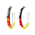 14K Yellow Gold Over Sterling Silver XL Oval Tie Dye Acrylic Hoop
Earrings In Earth