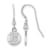 Rhodium Over Sterling Silver MLB LogoArt Oakland Athletics Dangle Earrings