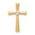 10k Yellow Gold Diamond Cross Chain Slide Pendant
