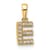 14K Yellow Gold Diamond Letter E Initial with Bail Pendant