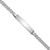 Rhodium Over 14k White Gold Flat Curb Link ID Bracelet