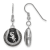 Rhodium Over Sterling Silver MLB LogoArt Chicago White Sox Enamel Earrings