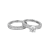 White Cubic Zirconia Platineve Ring With Band 3.63ctw