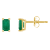 5x3mm Emerald Cut Emerald 14k Yellow Gold Stud Earrings
