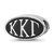 Sterling Silver LogoArt Kappa Kappa Gamma Oval Greek Letters Bead