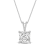 White Cubic Zirconia 14k White Gold Pendant With Chain 2.00ctw