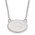 Rhodium Over Sterling Silver LogoArt University of Georgia Small Pendant Necklace