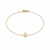 10K Yellow Gold White Diamond S Initial Bracelet for Women with
Adjustable Chain, 0.05ctw