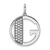 14K White Gold Gatsby Diamond Initial G Charm
