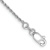 Rhodium Over 10k White Gold 1.15mm Diamond-Cut Rope Link Bracelet