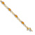 10k Yellow Gold and 10k White Gold Citrine and Diamond Infinity Bracelet