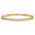 14k Yellow Gold 4mm Double Link Heart Charm Bracelet