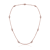 CZ Station Necklace In 18K Rose Gold Over Sterling Silver