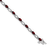 Rhodium Over 14k White Gold Diamond and Garnet Bracelet