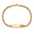 14k Yellow Gold Medical Soft Diamond Shape Red Enamel Mariner Link ID Bracelet