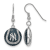 Rhodium Over Sterling Silver MLB LogoArt New York Yankees Enamel Earrings