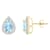 7x5mm Pear Shape Simulated Aquamarine And Created White Sapphire 10k
Yellow Gold Halo Stud Earrings