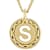 Cardano Initial S Pendant Necklace In 18K Gold Over Bronze