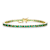 Emerald Color CZ Tennis Bracelet In 14K Gold Over Brass 5.5ctw